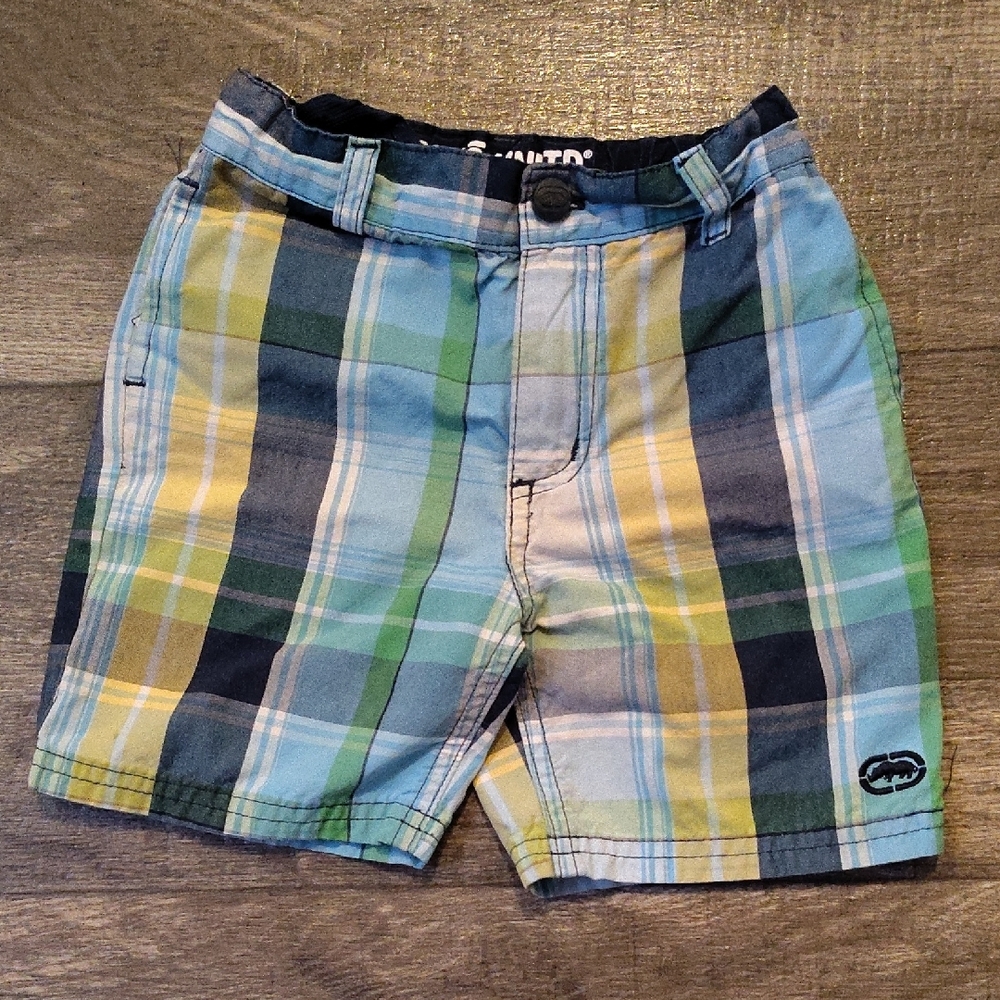 Ecko Unlimited Multicolor Plaid Kids Shorts